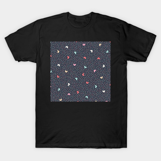 Falling hearts T-Shirt by melomania